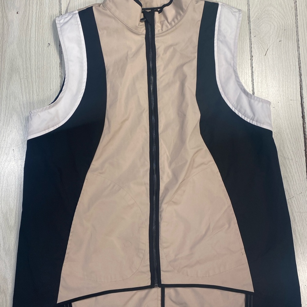 Reed For Kohls Women’s Sporty Vest Beige Black Vest Size Large